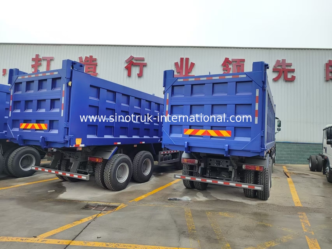 8X4 ব্লু টিপার ডাম্প ট্রাক 380hp 12 চাকা সাদা H77L ZZ3317V3567B1 ইউ টাইপ
