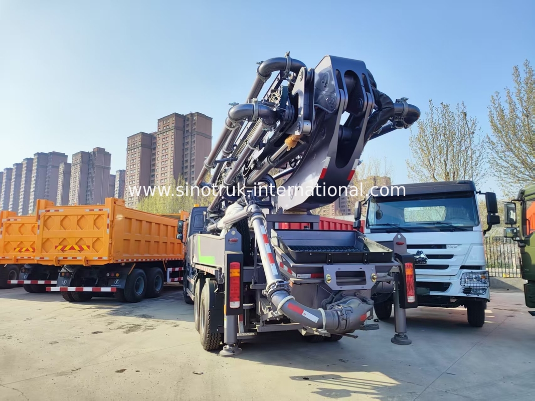 হাই রাইজ মাস্টারশিপ HOWO 380HP স্মার্ট পাম্প ট্রাক 52m বুম 6x4 ট্রাকশন অতুলনীয় উল্লম্ব ঢালাই জন্য