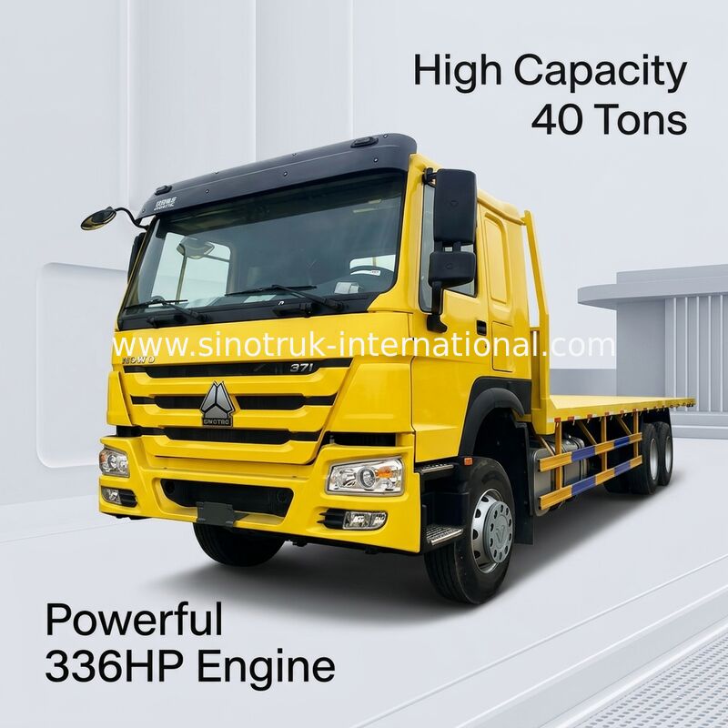 ZZ1257N4641W 336HP সিনোট্রুক ফ্ল্যাট বিছানা কার্গো ট্রাক