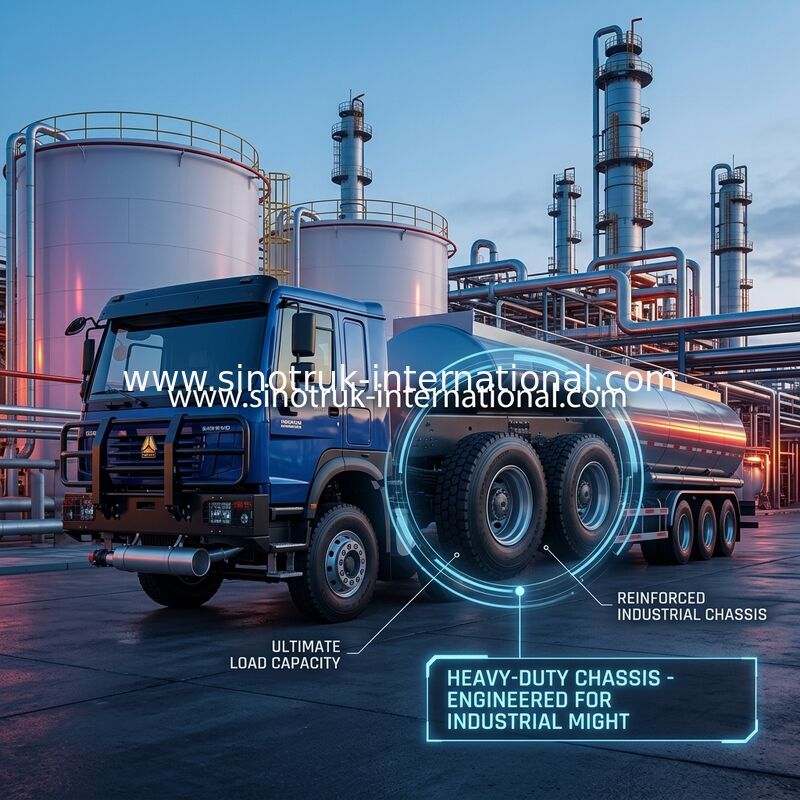 SINOTRUK HOWO 6×4 10 চাকার তেল ট্যাঙ্ক ট্রাক 400HP তেল ট্যাঙ্ক চ্যাসি