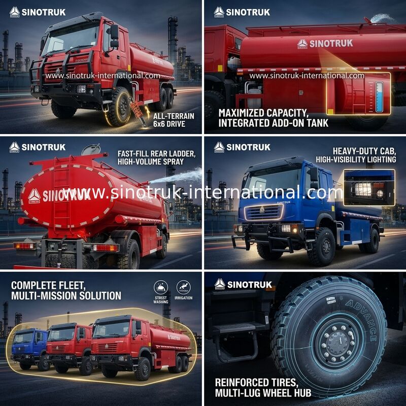 SINOTRUK HOWO 290 HP তেল ট্যাঙ্ক ট্রাক 10 CBM ক্ষমতা এবং হেভি-ডিউটি ​​চ্যাসিস সহ