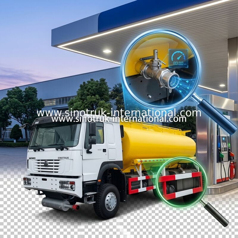 SINOTRUK HOWO 25CBM তেল ট্যাঙ্ক ট্রাক 10 চাকা 400Hp 6 × 6 মাল্টিপল কম্পার্টমেন্ট
