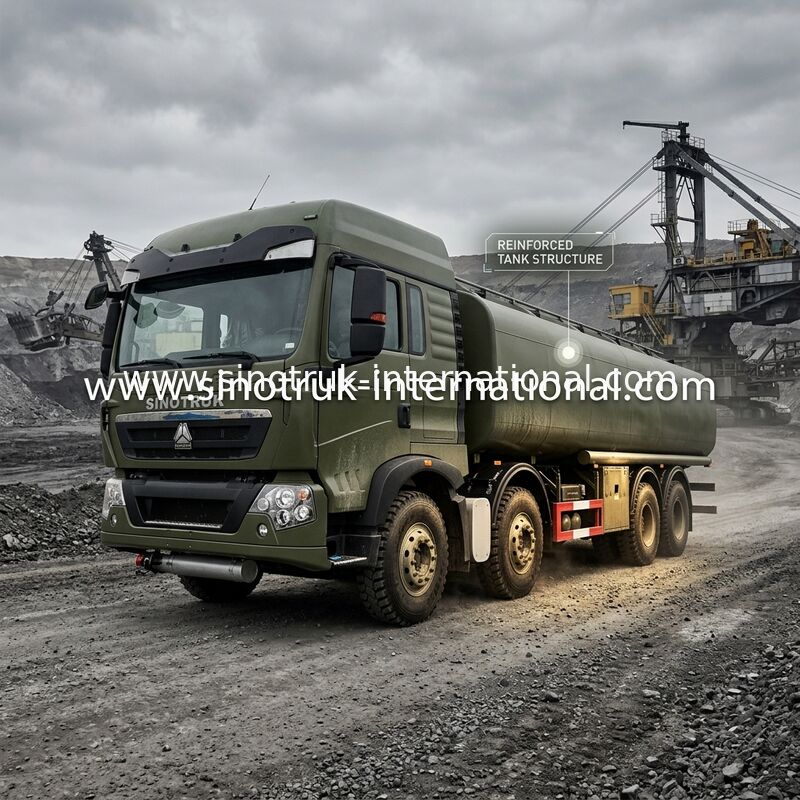 HOWO Stainless Steel 8X4 Petroleum Oil Storage Tank Fuel Delivery Truck 30 CBM