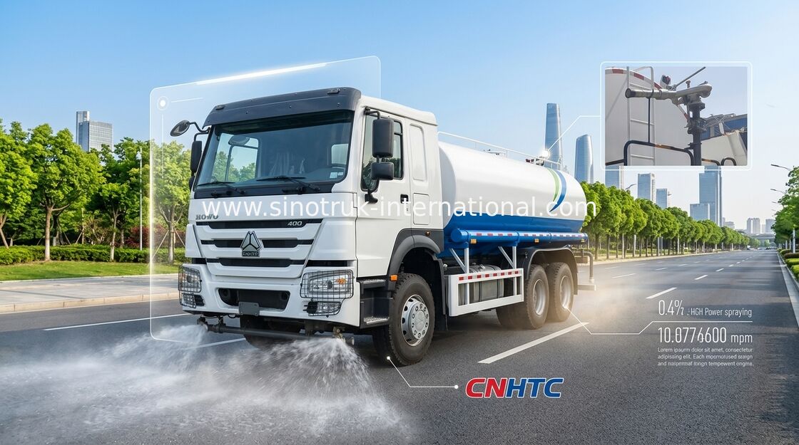 HOWO 6*4 ড্রাইভ 400HP 18m3 বৃহত আকারের ইঞ্জিনিয়ারিং ওয়াটার স্প্রিংলার ট্রাক (ওয়াটার ট্রাক / ওয়াটার স্প্রেয়ার, রাস্তা ধুলো দমন এবং সেচ জন্য উপযুক্ত)