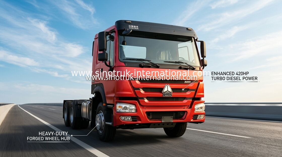 Sinotruk Howo ট্রাক্টর ট্রাক ব্র্যান্ড নিউ 430Hp Lhd 10 চাকার 6 × 4