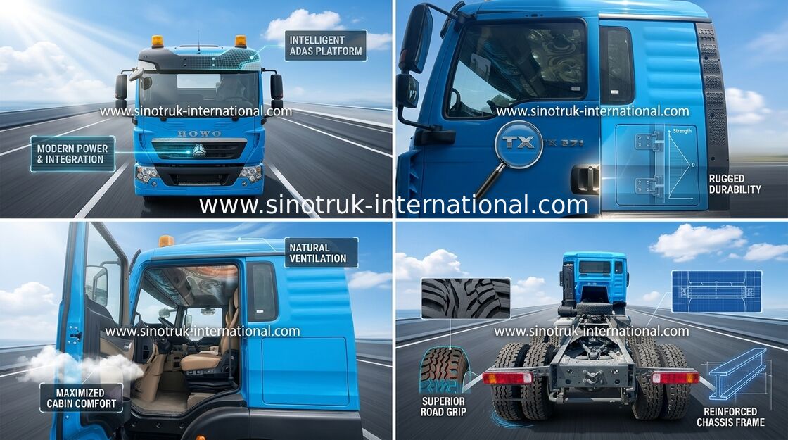 371HP SINOTRUK HOWO 6x4 ট্রাক্টর ট্রাক LHD প্রকার
