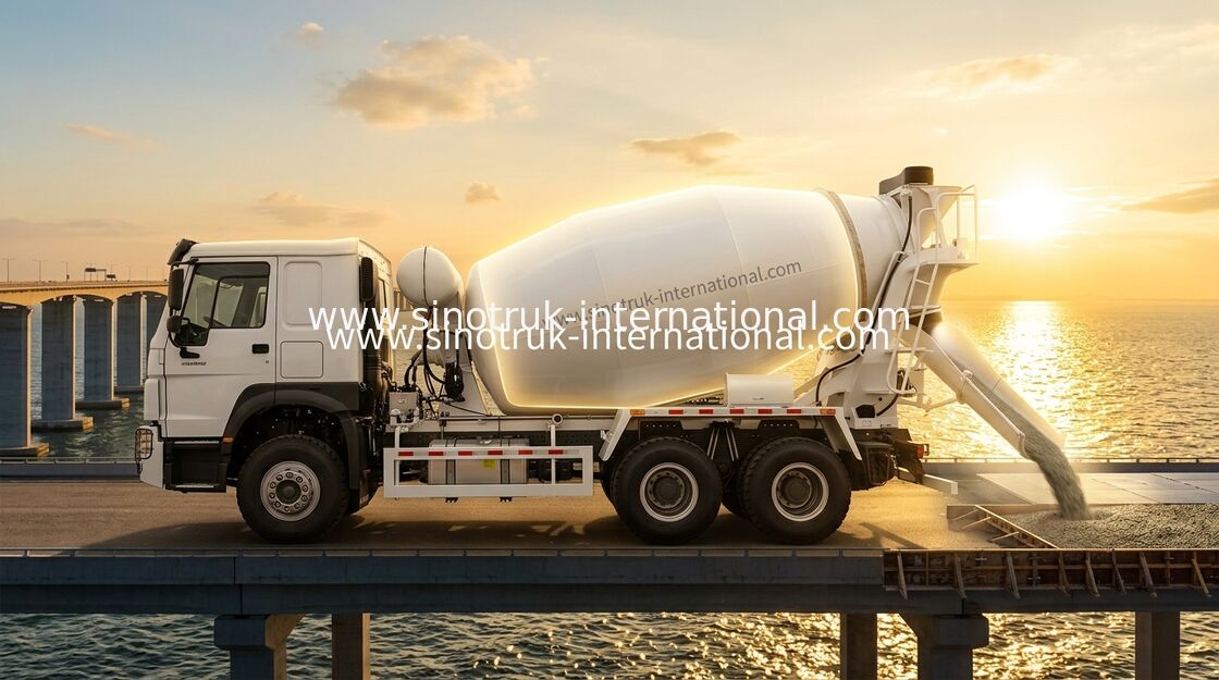 SINOTRUK HOWO 6×4 10 চাকা কংক্রিট মিশুক ট্রাক 400 এইচপি উচ্চ দক্ষতা LHD