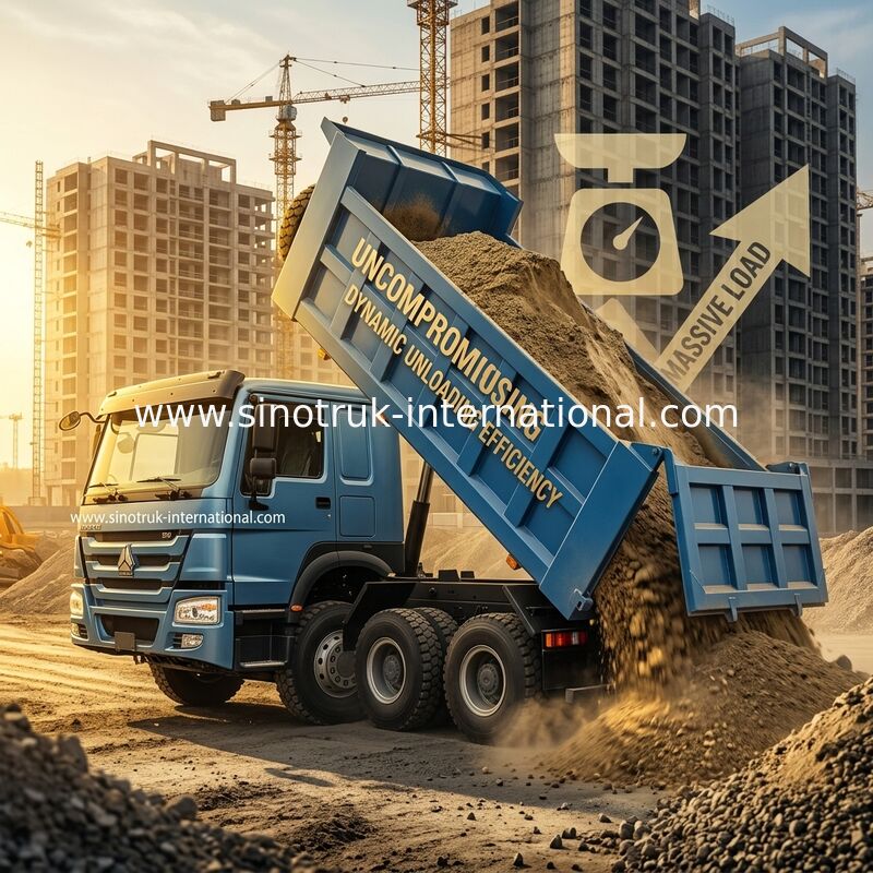 আশ্চর্যজনক ব্লু HOWO 8×4 380HP 26.91CBM ডাম্প ট্রাক যেখানে শক্তি প্রতিটি লোড মধ্যে নির্ভুলতা পূরণ!
