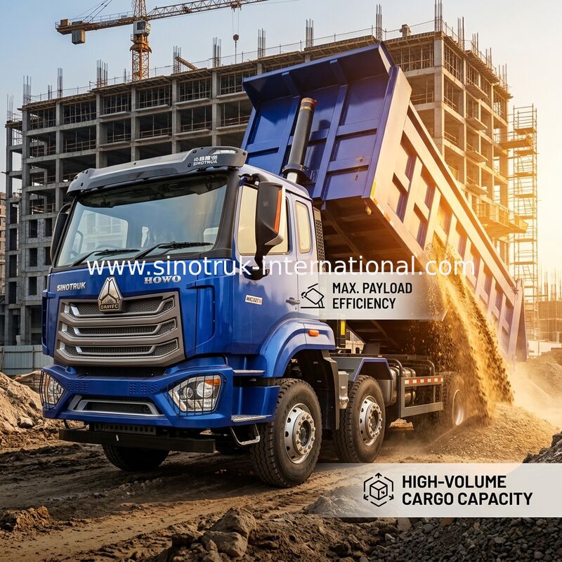 HW19710 ট্রান্সমিশন HOWO NX খনি এবং নির্মাণ কাজের জন্য ডাম্প ট্রাক
