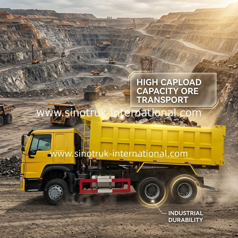SINOTRUK HOWO টিপার ডাম্প ট্রাক LHD 6×4 400HP 20CBM