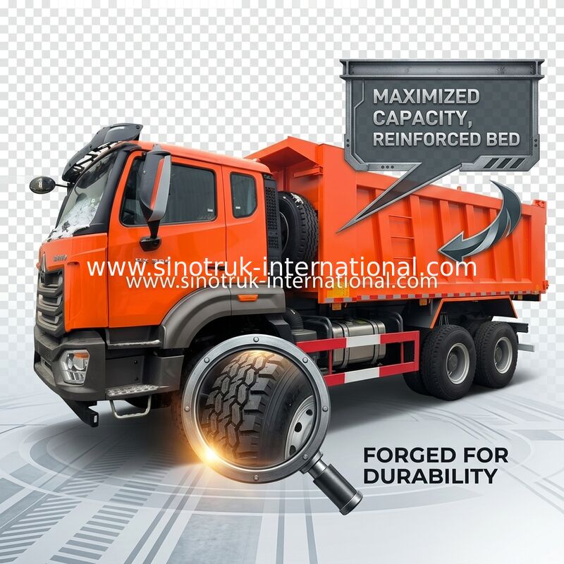 সিনোট্রুক হোহান ট্যাপার ডাম্প ট্রাক N7 6 × 4 10 চাকা 380Hp Lhd বা Rhd
