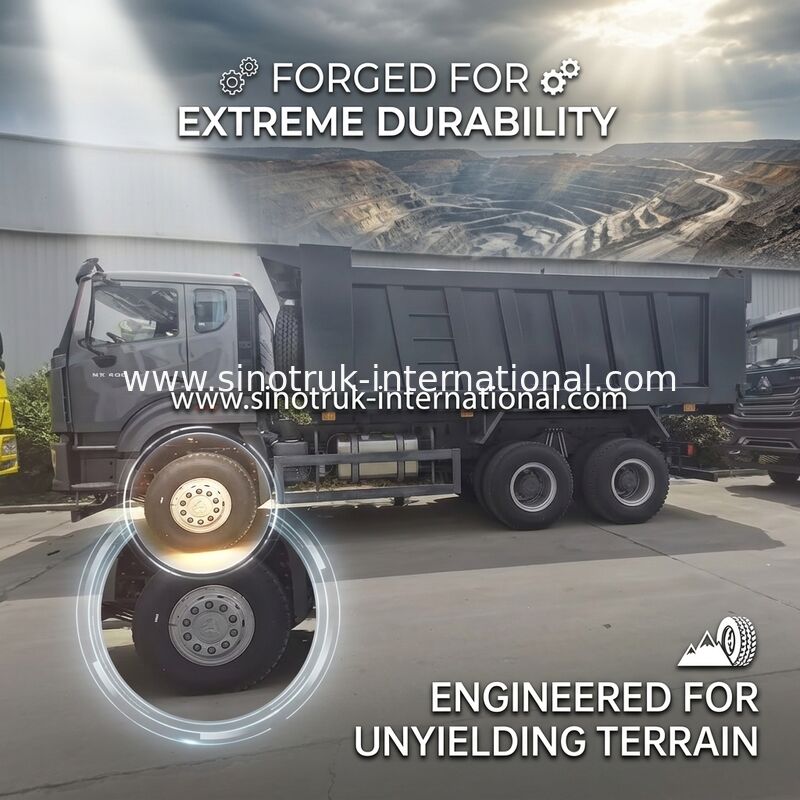 কালো SINOTRUK HOWO টিপার ডাম্প ট্রাক LHD 6X4 371HP নতুন Howo E7 ক্যাব