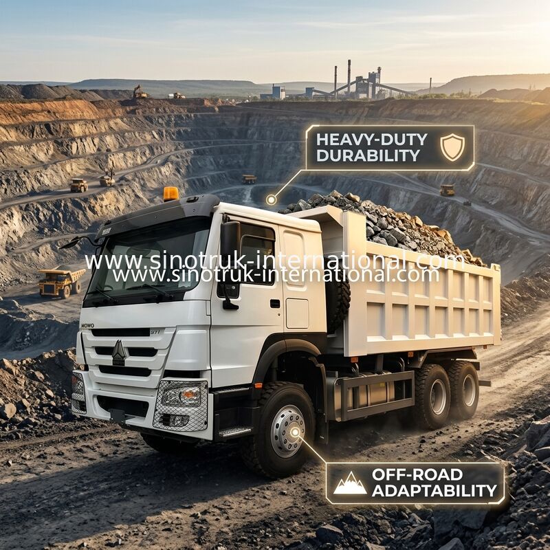 SINOTRUK HOWO টিপার ডাম্প ট্রাক LHD 6×4 371HP 20CBM