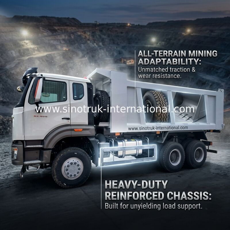 সিনোট্রুক হাউ টিপার ডাম্প ট্রাক নতুন NX 10 Wheels 400Hp 6 × 4 মাইনিং