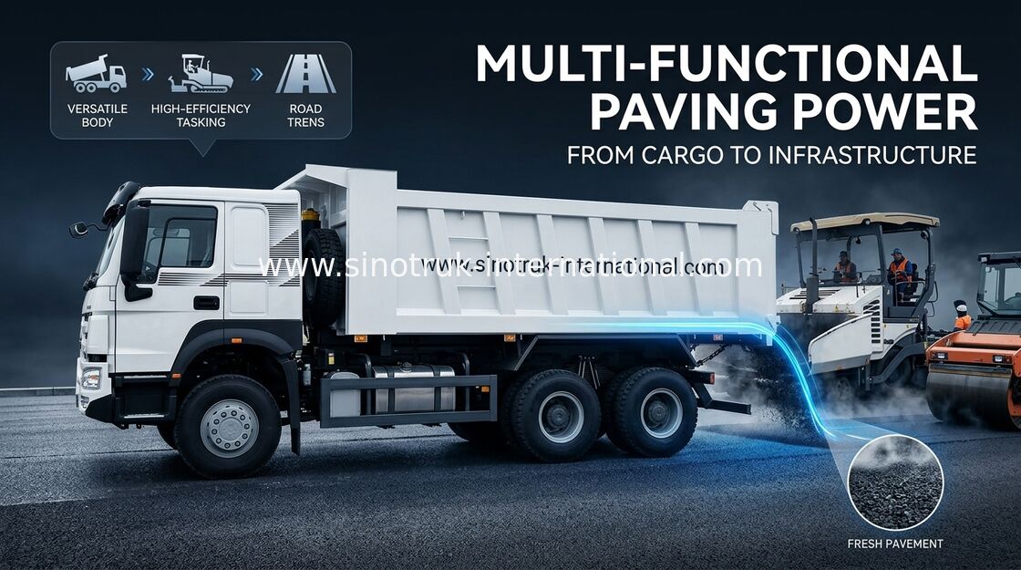 SINOTRUK Howo Tipper ডাম্প ট্রাক LHD 6X4 371HP সাদা রঙে
