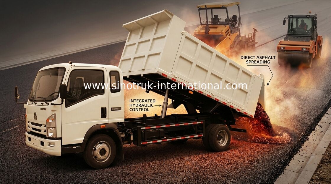 খনির জন্য 4×2 Rhd 8 টন ডাম্পার টিপার ট্রাক 116hp