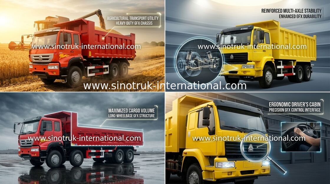 SINOTRUK গোল্ডেন প্রিন্স টিপ্পর ডাম্প ট্রাক 6X4 336 এইচপি এলএইচডি 25-30টন জেডস 3251 এন 3641W