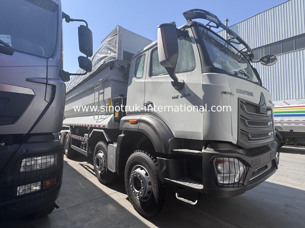 SINOTRUK HOWO এনএক্স ক্যাব ট্যাপার ডাম্প ট্রাক 380HP 6X4 একটি টারপোলিন সহ একটি সতর্কতা আলো