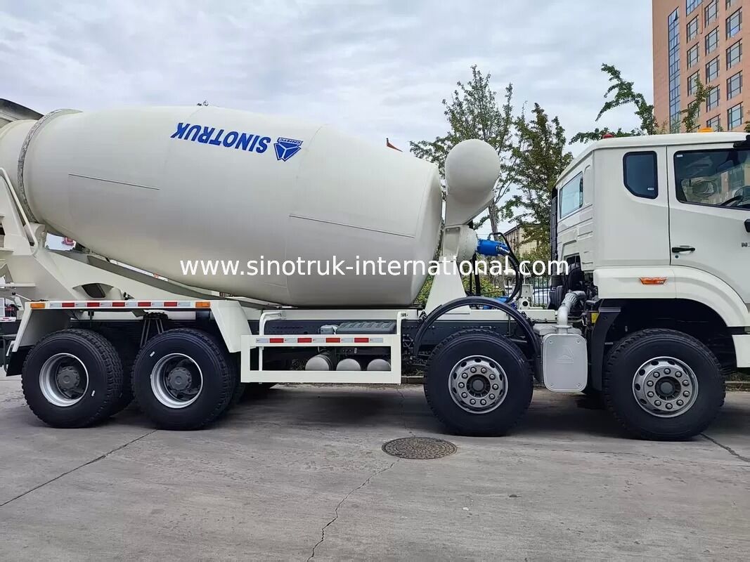 হেভি ডিউটি ​​HOWO 8x4 16CBM কংক্রিট মিক্সার লরি 371HP ইঞ্জিন PMP স্পিড রিডুসার নির্মাণের জন্য
