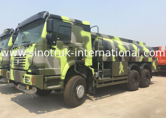 336HP HOWO Military Fuel Tanker Truck 16 - 25CBM Crude Oil Transportation Trucks
