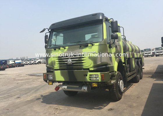 LHD 6X6 Military Fuel Oil Tanker Truck 16 - 25 CBM Euro 2 336 HP High Capacity