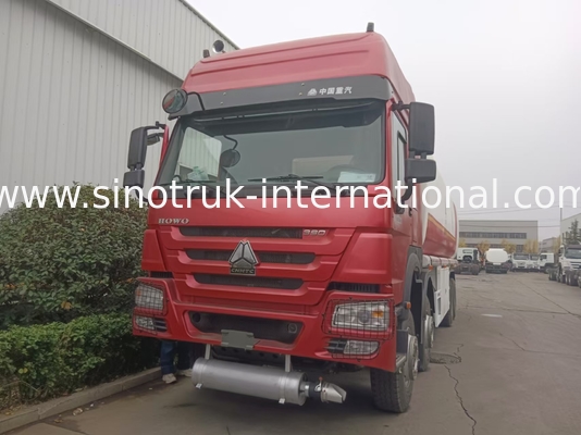 SINOTRUK HOWO লাল তেল ট্যাঙ্ক ট্রাক 400HP 8 × 4 12 চাকা উচ্চ ক্ষমতা