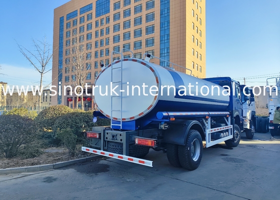 SINOTRUK HOWO 4x2 300HP ব্লু চ্যাসি 10m3 ওয়াটার ট্যাঙ্ক বডি সহ