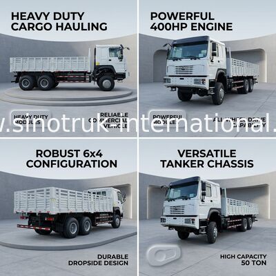 হাওও ফুল ড্রাইভ কার্গো বক্স ট্রাক 400 এইচপি 4 এক্সেল