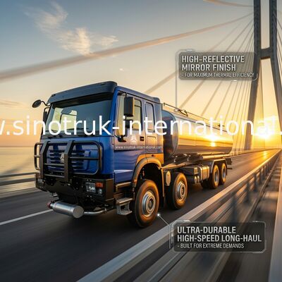 ভারী দায়িত্ব HOWO 8 * 4 400HP এলএইচডি জ্বালানী ট্রাক 40CBM দীর্ঘ দূরত্ব জ্বালানী বিতরণের জন্য ডাবল ট্যাঙ্ক সিস্টেম