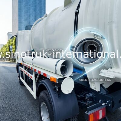 4x2 হালকা-ডুয়িং নিকাশী ট্রাক 6CBM ক্ষমতা 160HP 8.00R20 ইস্পাত টায়ার