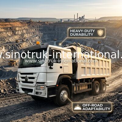 SINOTRUK HOWO টিপার ডাম্প ট্রাক LHD 6×4 371HP 20CBM