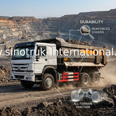 SINOTRUK HOWO হেভি ডিউটি ​​মাইনিং ডাম্প ট্রাক LHD 6x4