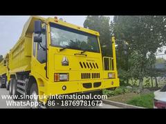 430HP ইঞ্জিন 6x4 ড্রাইভ মডেল এবং 16mm নীচের পুরু কার্গো বক্স সহ Sinotruk মাইনিং ডাম্প ট্রাক