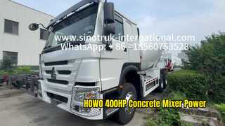 SINOTRUK HOWO 6x4 কংক্রিট মিক্সার ট্রাক 400HP পাওয়ার