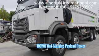 HOWO 8X4 380HP NX টিপার ডাম্প ট্রাক RHD