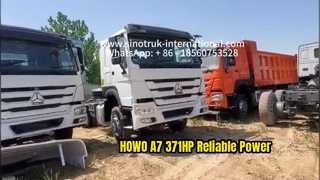 ব্যবহৃত HOWO A7 6x4 ট্রাক্টর ট্রাক পর্যালোচনা 371HP হেভি ডিউটি ​​পাওয়ার