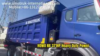 HOWO NX 380HP ডাম্প ট্রাক হেভি ডিউটি ​​পারফরম্যান্স